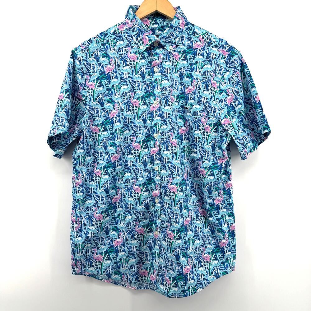 Vineyard Vines Performance Classic Tucker Hawaiian Shirt Stretch-Men's Medium